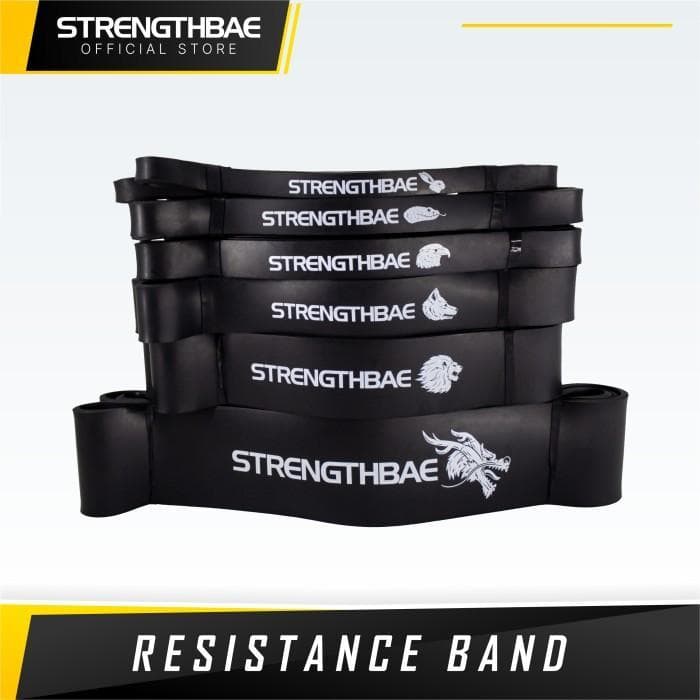 Resistance Band Long Strengthbae – Long Loop Band 6 Level Resistansi untuk Latihan