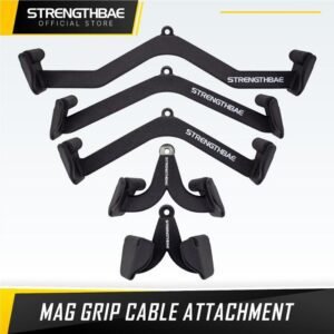 Mag Grip Cable Attachment Complete Set STRENGTHBAE Lat Pulldown Row Bar D Handle Pull Down Set Power